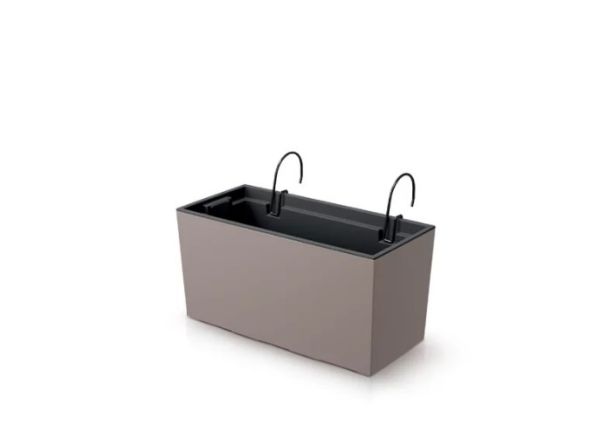 Балконный ящик Urbi Case 400мм подвесной с вкладышем Мокка