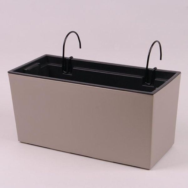 Балконный ящик Urbi Case 400мм подвесной с вкладышем Мокка