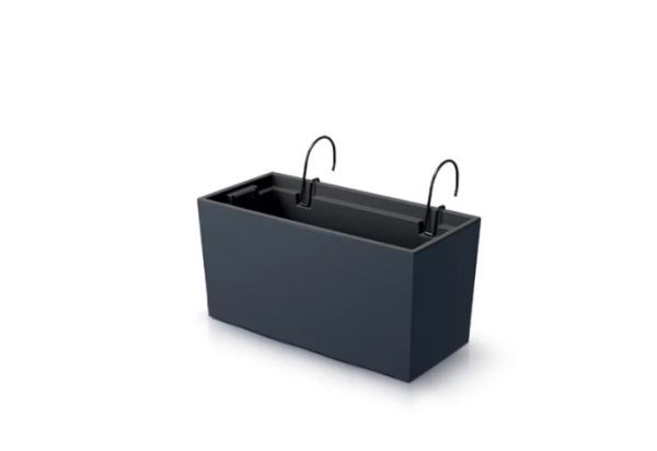 Балконный ящик Urbi Case 600мм подвесной с вкладышем Антрацит