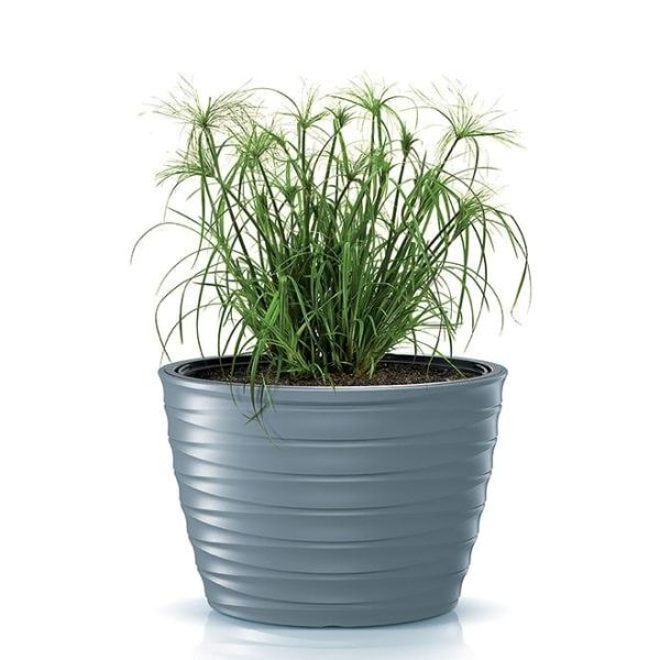 Горщик для квітів Freze овальний 59,3х42 см Світло-сірий