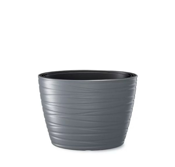 Горщик для квітів Maze овальний 58,5х42,3 см Сірий