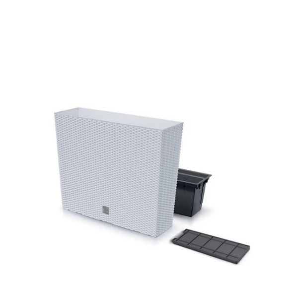 Горщик для квітів терасовий Rato Case 60см із вкладишем високий Білий