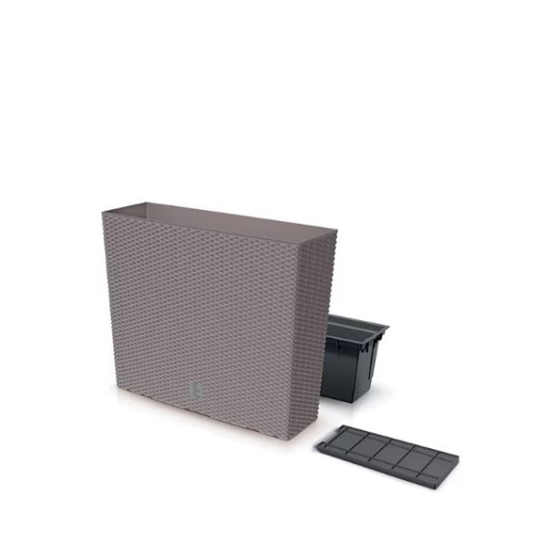 Горщик для квітів терасовий Rato Case 60см із вкладишем високий Мокка