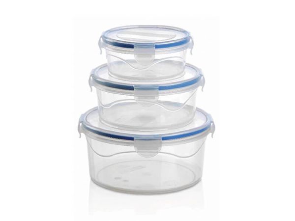 Комплект емкостей вакуумных круглых CLICK WITH  LOCK 3шт (0,45лх0,95лх1,9л)