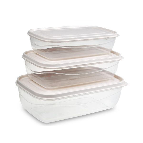 Комплект емкостей прямоугольных SOFT & LOCK  3шт (1,2л+1,8л+2,7л)