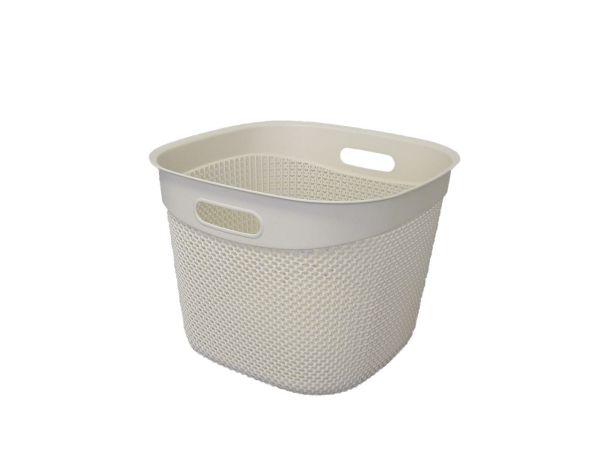 Корзина DROP квадратная, 36л, Крем