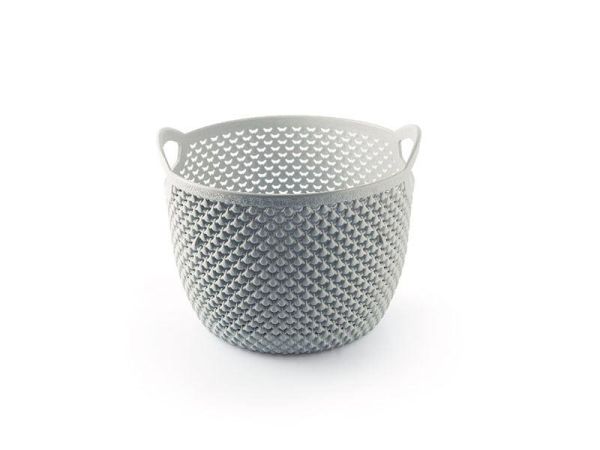Корзина DROP круглая, 3,3л, Серый металлик