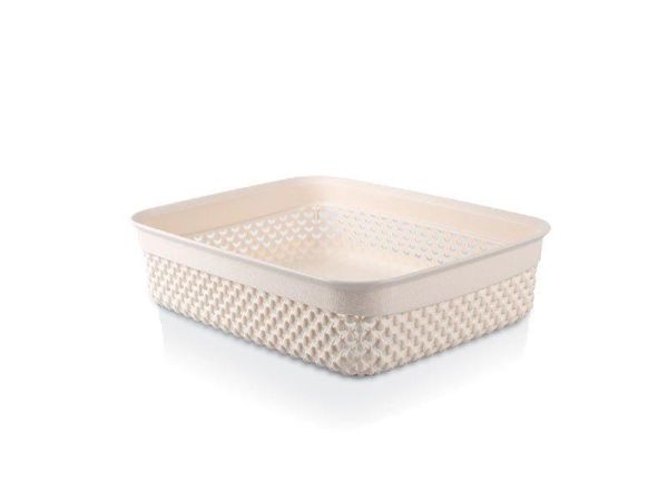 Корзина DROP прямоугольная, 2,2л Крем