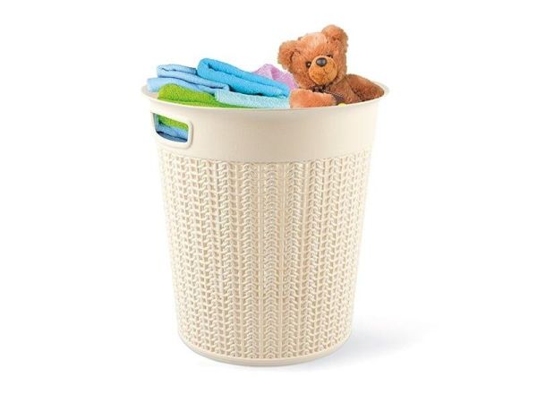 Корзина KNIT круглая, 12л Крем