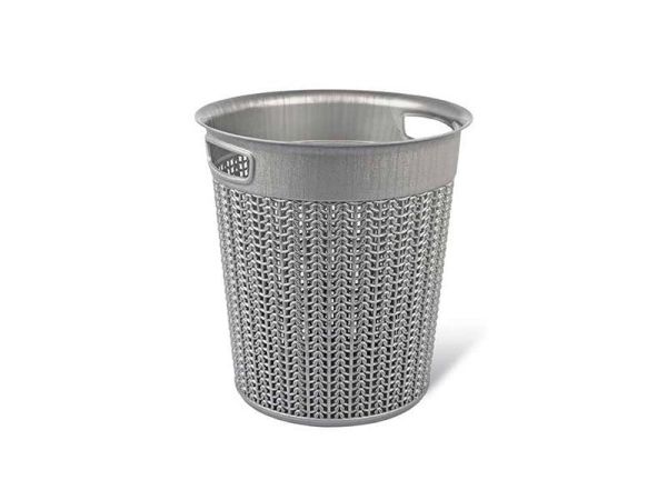 Корзина KNIT круглая, 12л Серый металлик