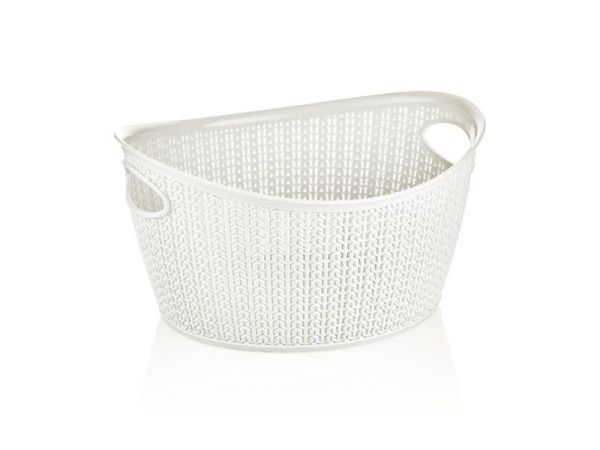 Корзина KNIT овальная, 9л Белая кость