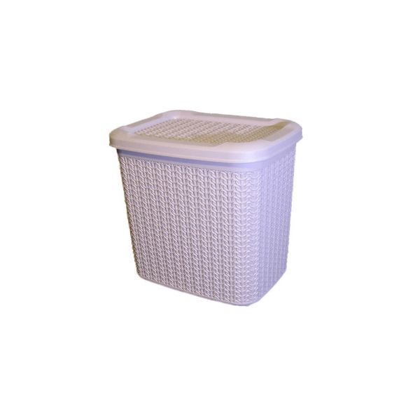Корзина KNIT прямоугольная с крышкой, 10л Пурпурно-розовый