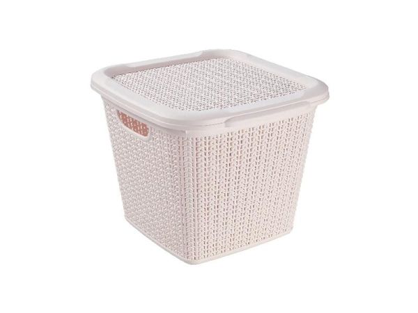 Корзина универсальная 15л, 300х300х275мм Крем