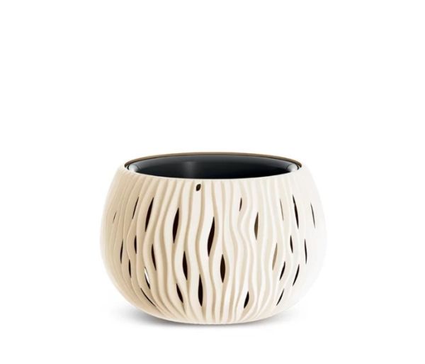 Горщик круглий Sandy Bowl із вкладишем, 240мм Крем