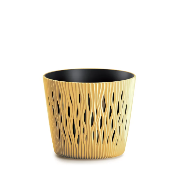 Горщик круглий Sandy Round 19см Гірчичний