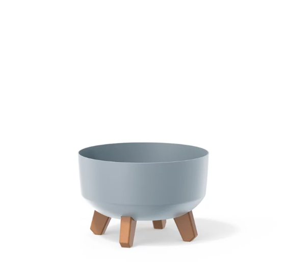 Горщик для квітів круглий GRACIA LOW на ніжках 40 см Світло-сірий