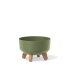 Горщик для квітів круглий GRACIA LOW на ніжках 40 см Зелений