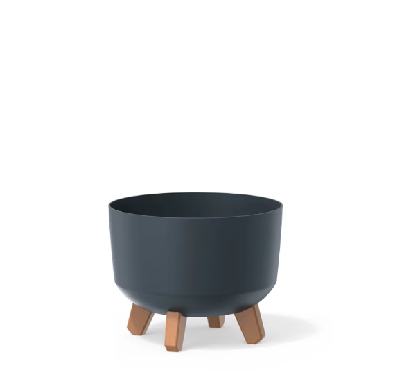 Горщик для квітів круглий GRACIA на ніжках 24 см. Антрацит