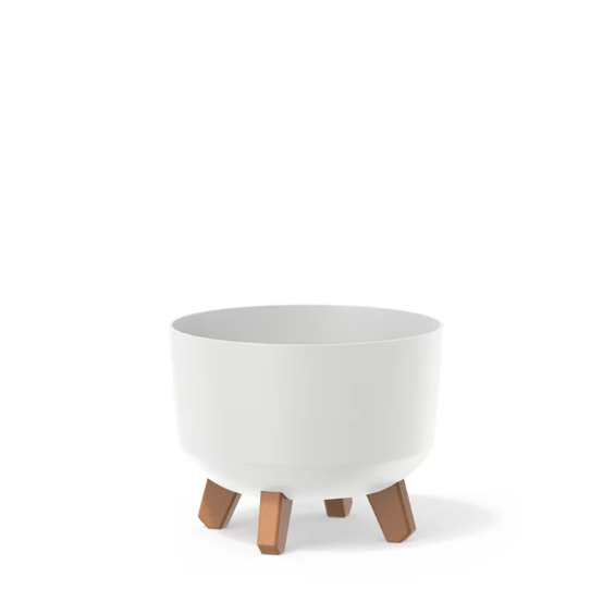 Горщик для квітів круглий GRACIA на ніжках 30 см Білий