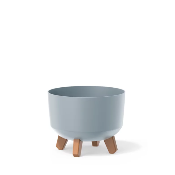 Горщик для квітів круглий GRACIA на ніжках 30 см Світло-сірий