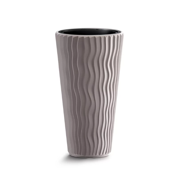 Горщик для квітів круглий Sandy Slim 30см Мокка