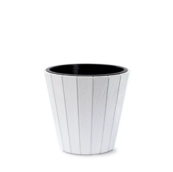 Горщик для квітів круглий Woode 35см Білий