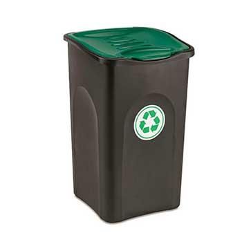 Мусорный бак Stefanplast Ecogreen bin 50 л Зеленая Крышка