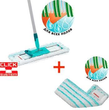 Комплект: Швабра Leifheit Profi 42 см Micro Duo  + сменная Губка универсальная Micro Duo