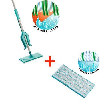 Комплект: Швабра Leifheit Picolo Blo 27 см  + сменная Губка для плитки Cotton Plus