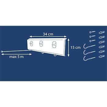 Настенная сушилка для белья Leifheit Rollfix 150 Triple
