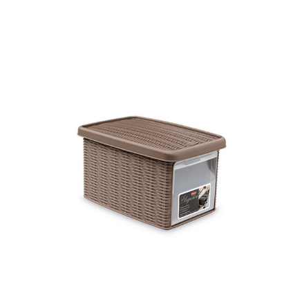 Ящик для зберігання з кришкою та фронтальними дверцятами Stefanplast ELEGANCE S Кремовий