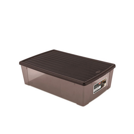 Ящик для зберігання з кришкою Stefanplast ELEGANCE XXL Темно-коричневий