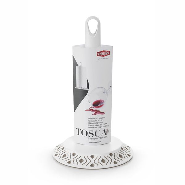 Держатель для полотенец Stefanplast TOSCA белый/серый