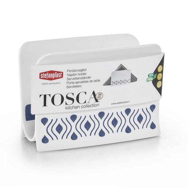 Салфетница Stefanplast TOSCA белый/синий