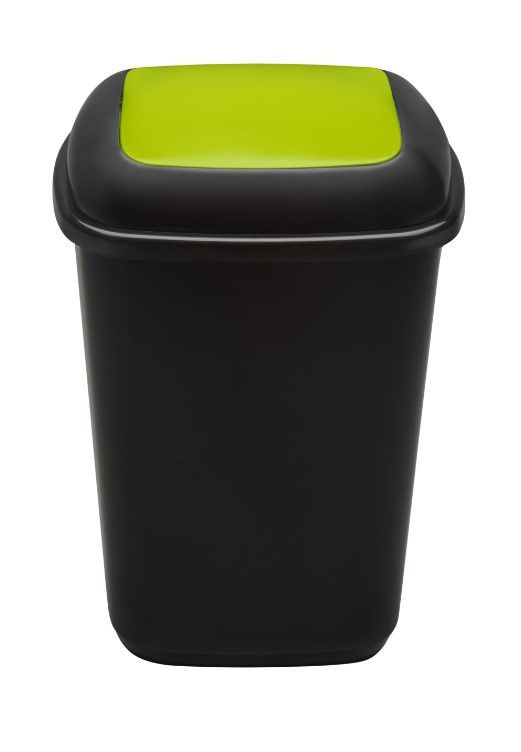 Мусорный бак для сортировки мусора QUATRO BIN  с плавающей крышкой 45 л Зеленый