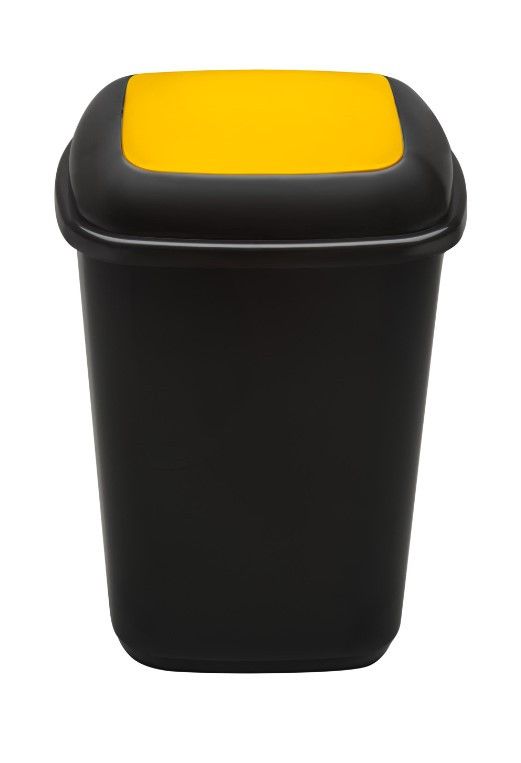 Мусорный бак для сортировки мусора QUATRO BIN  с плавающей крышкой 45 л Желтый