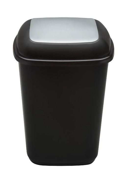 Мусорный бак для сортировки мусора QUATRO BIN  с плавающей крышкой 90 л Серый