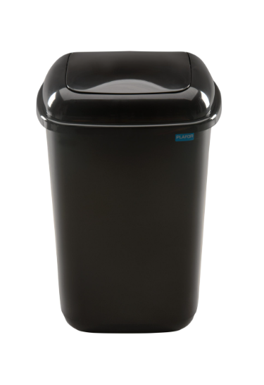 Мусорный бак для сортировки мусора QUATRO BIN  с плавающей крышкой 90 л Черный