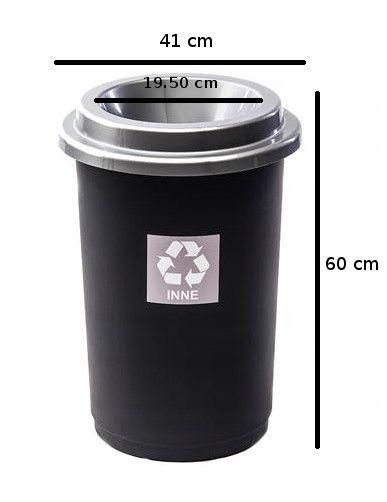 Мусорный бак для сортировки мусора ECO BIN 50л Красный