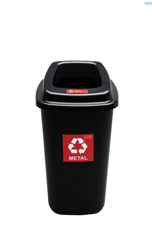 Мусорный бак для сортировки мусора SORT BIN Black 45л Красный