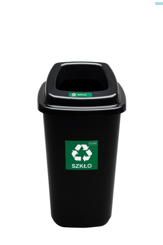 Мусорный бак для сортировки мусора SORT BIN Black 45л Зеленый