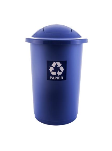 Мусорный бак для сортировки мусора TOPBIN 50л Синий