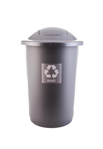 Мусорный бак для сортировки мусора TOPBIN 50л Серый