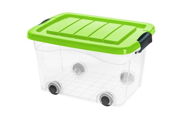 Ящик для зберігання з кришкою на колесах ROLLER BOX 20л.