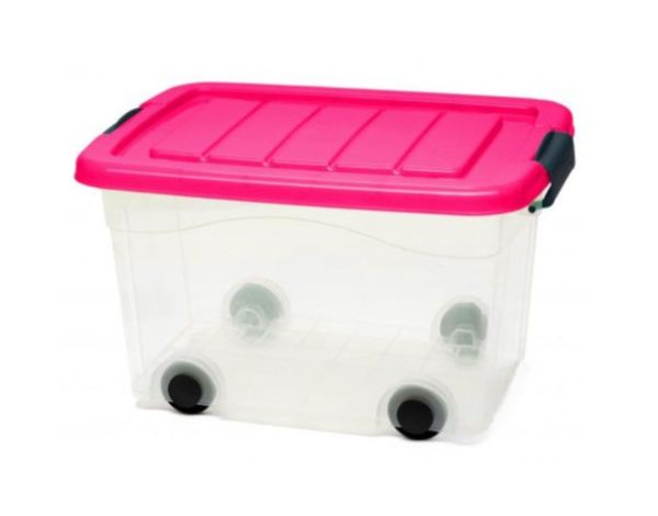 Ящик для зберігання з кришкою на колесах ROLLER BOX 20л Малий