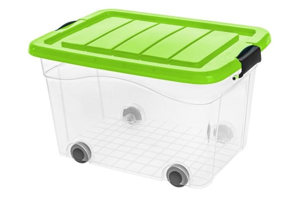 Ящик для зберігання з кришкою на колесах ROLLER BOX 40л