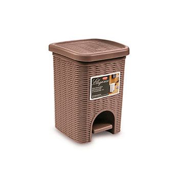 Мусорное ведро Stefanplast Elegance 6 л с педалью Кофе с молоком
