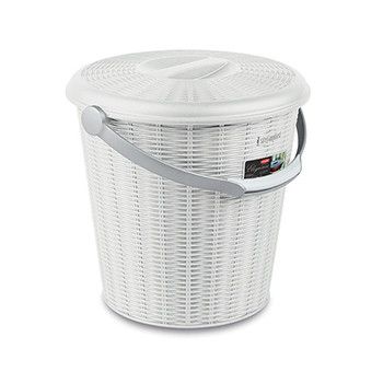 Мусорное ведро Stefanplast Elegance 10 л с крышкой Белое