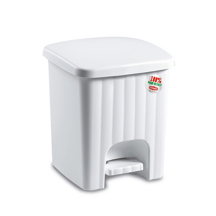 Ведро для мусора с педалью Stefanplast PEDALINA 4.5л Белый