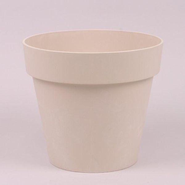 Горщик для квітів Prosperplast Cube Beton Effect 25 см Мармуровий крем